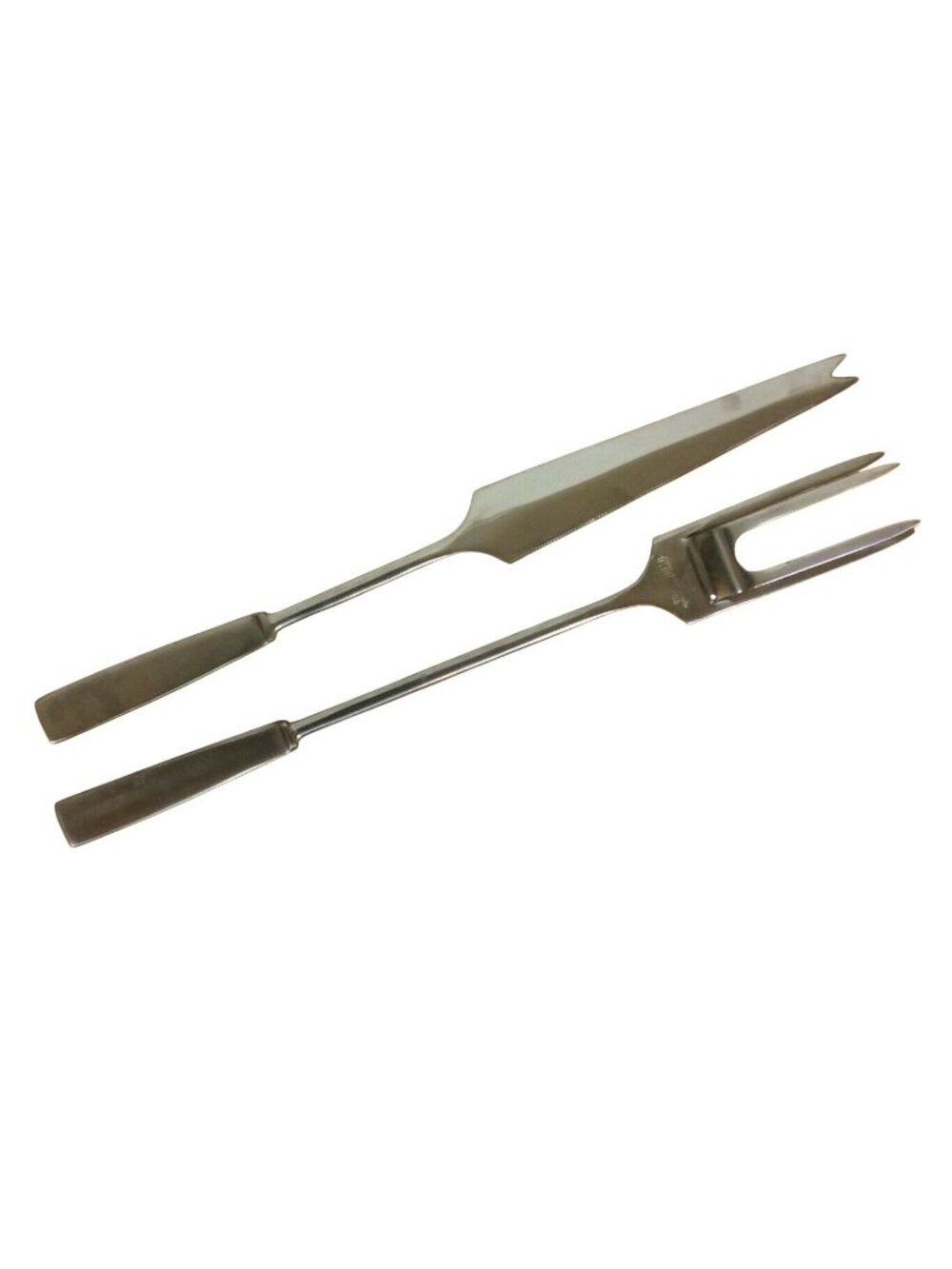 Vintage Capri Italy Stainless Steel Carving Knife & Fork Set Mid-Century